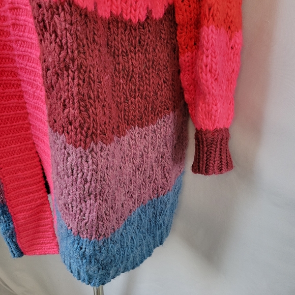 Farm Rio Rainbow Striped Knit Cardigan Sweater S - Picture 12 of 16